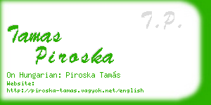 tamas piroska business card